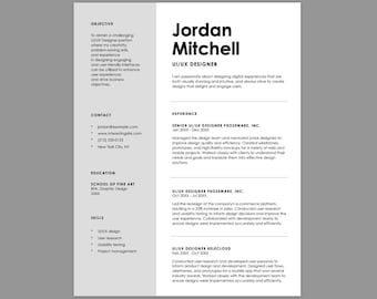 Modern CV-mall | Redigerbar Word .docx .pdf CV | Professionell digital design av CV | Direktnedladdning