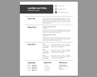 Professionell CV-mall | Modernt, rent och redigerbart CV | Direktnedladdning