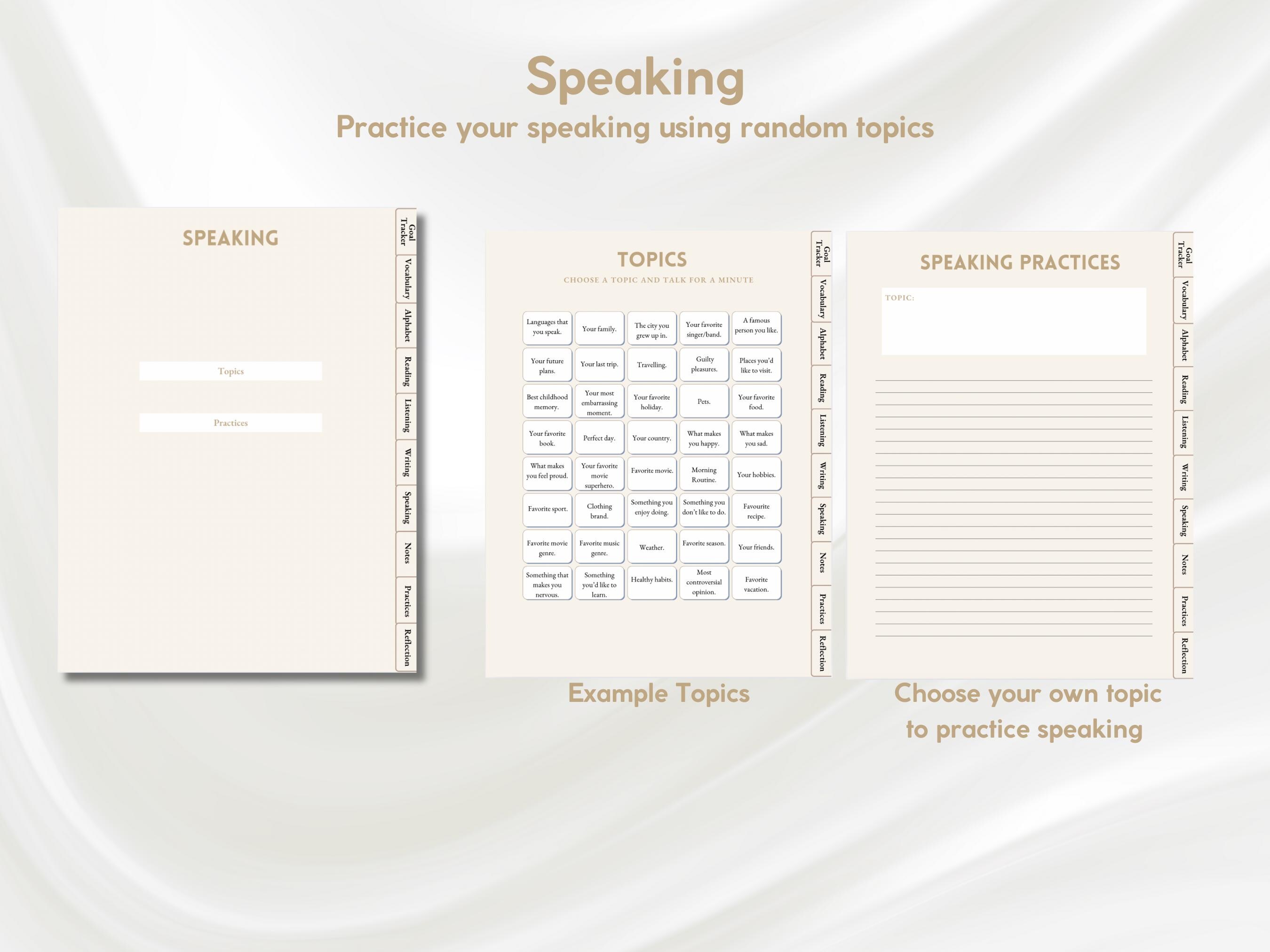 2025 Language Learning Planner and Notebook, Hyperlinked Workbook ...