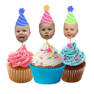 Cupcake Toppers, Personalized Cupcake Toppers, Party Decor, Birthday Decor