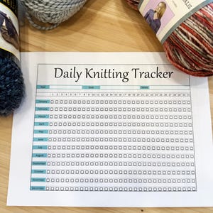 Knitting Habit Tracker for Yearly and Weekly Goals (XLS and PDF Files Included - Printable and ...