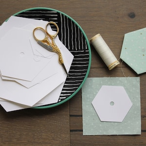 Modèles de rattache en papier anglais hexagonal, téléchargement numérique, 12 tailles différentes disponibles