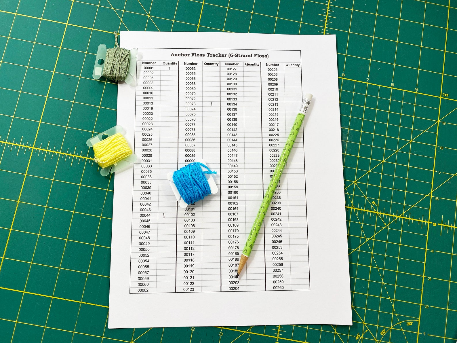 Anchor Embroidery Floss Inventory Tracker digital PDF and Etsy Australia