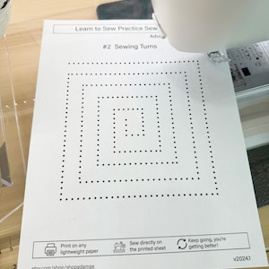 Sewing Machine Practice Sheets: Learn to Sew (Advanced) on a Sewing Machine With These Sewing Basics PDF Worksheets