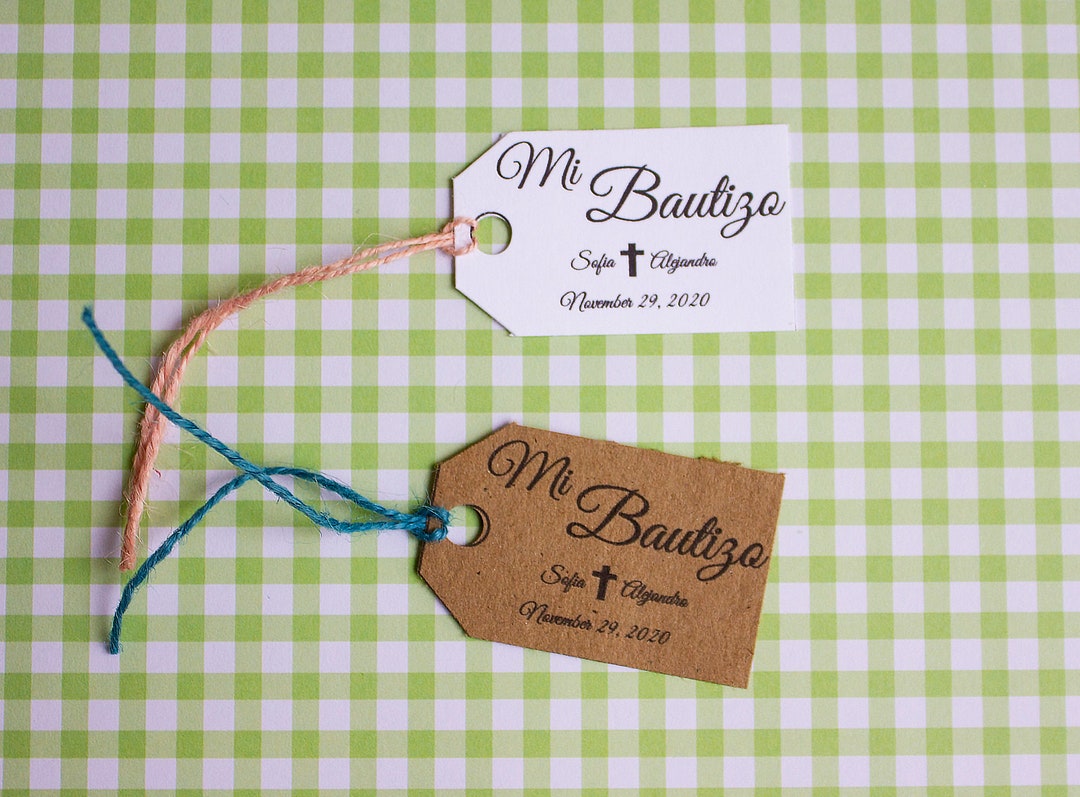 Mi Bautizo Tags, Bautizo Favor Tags 4.5 Cm X 5.5 Cm - Etsy