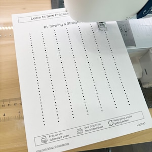 ミシン練習シート: 縫製の基本を学べる PDF ワークシートで、ミシンで縫製する方法 (初心者向け) を学びましょう