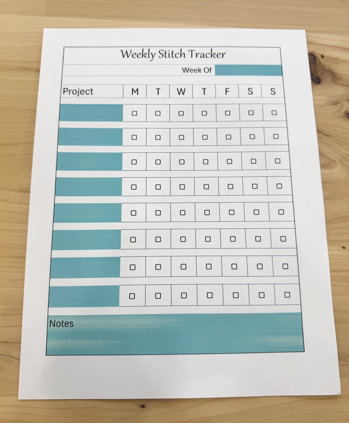 Stitch Habit Tracker for Cross Stitch and Embroidery (XLS and PDF Files ...