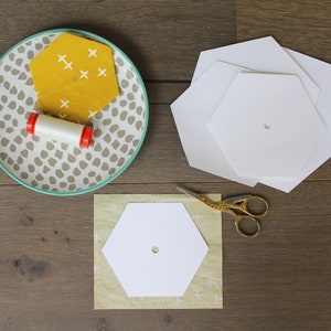 Hexagon English Paper Piecing Templates, Digital Download, 6 Different Sizes Available