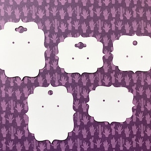 Arquivo SVG de cartões de brinco sofisticados em 6 estilos e tamanhos diferentes (também pdf, png e dxf)