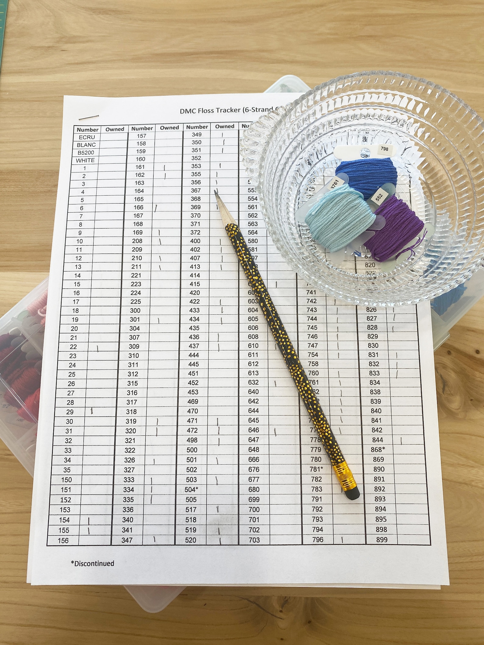 Dmc Floss Inventory Tracker