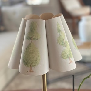 Topiary, scalloped lampshade for cordless lamp, one size fits most