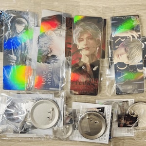 Set regalo Love and Deepspace / Segnalibro Lomo / Biglietto / Cartolina postale / Distintivo in metallo / Spilla / Portachiavi / Sylus / Rafayel / Zayne / Xavier