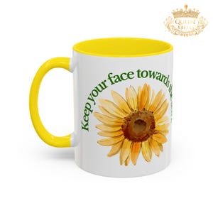 Sunflower Coffee Tea Mug, Motivational Gift, Nature Lover&#39;s Mug, Cute Coffee Cup, Positive Vibes, Unique Gift for Her