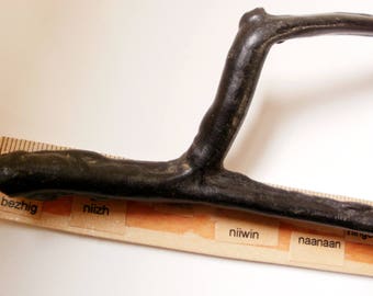 Black Coral Branch RARE Antipatharia CORAL Collected in Hawaii 1960s deep water coral old stock Collectible Specimen Lapidary Rough