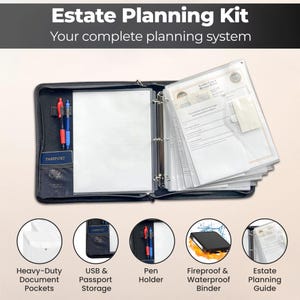 Family Emergency Binder – Estate Planning & End-of-Life Organizer Gift Kit