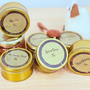 Mix and Match Tea Honey Gift Box | Choose up to 6 Whole Leaf Tea Blends | Customized Gift Set | Herbal Tea Blend | Mother’s Day.