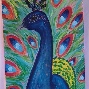 Peacock, blue