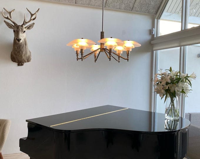 Poul Henningsen PH 3/2 akademy chandelier 6 arm