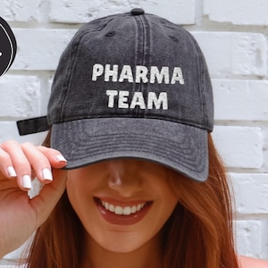 Pharma Team Vintage Dad Hat for Pharma Professionals QA Gift for Pharmacists Lab Workers GMP Crew Apparel