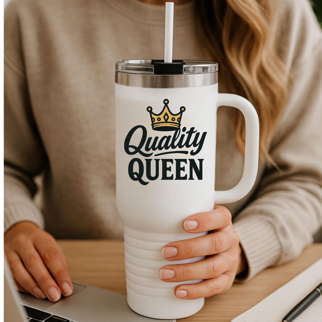 Quality Queen 40oz Tumbler With Handle - Quality Assurance Tumbler, QA ...
