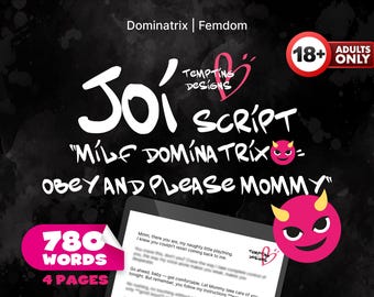 Guion JOI de OnlyFans (MILF Dominatrix, Femdom) / Guía de sexting PPV Findom, Instrucciones para la masturbación adulta en OnlyFans, Findom, Femdom