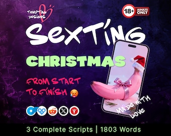 Lot de scripts de sextage de Noël | Scénarios de guide de sextage Onlyfans, tchat d'idées PPV, messages vocaux pour Onlyfans, Findom, créateur de femmes dominatrices