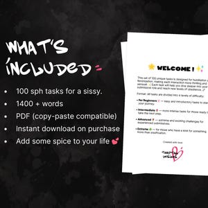100 SPH Tasks for Sissies | Guide for Sissies, Sissy training, Sissygasm, Findom & Femdom ideas, Dominant Feminization Humiliation Ideas