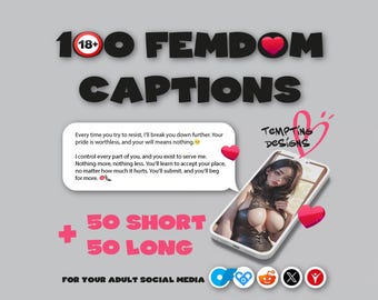 Femdom Captions | Short & Long Findom Messages to Sub Training, Control, Tease and Denial