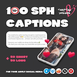100 SPH Captions | Short + Long Unique, Findom & Femdom Communication Templates, Message Direct for Dommes, Onlyfans Ebook