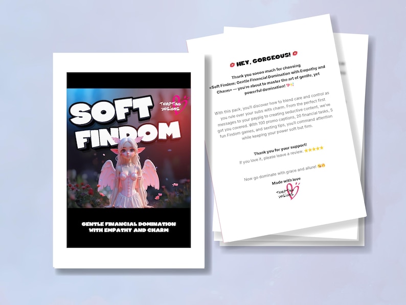 Soft Findom Pack | Findom Ideas, Captions, Femdom PPV, First Messages, Financial Tasks & Games | Sexting Script for OnlyFans, adult creator