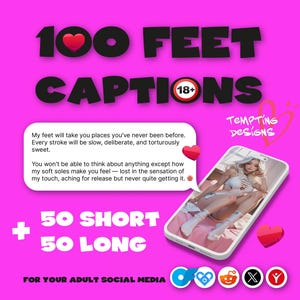 100 pieds de légende | Short + Long Unique, modèles de communication Findom & Femdom, Message direct pour les dommes, Ebook réservé aux fans