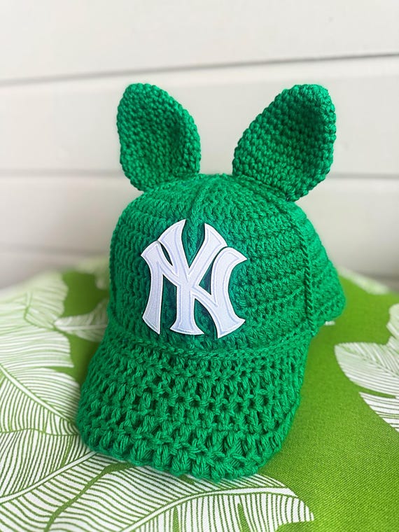 New York Yankees Crochet Fitted Hat With Ears-adjustable Size. -13