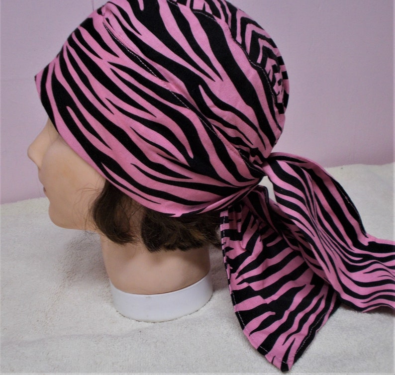 Biker Motorcycle Mens WOMENS PINK ZEBRA Dorag Cotton Durag Sweatbamd Doorag