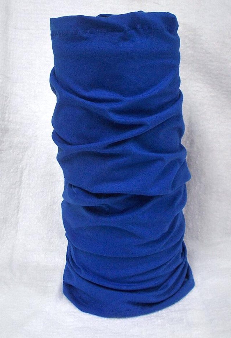 Gd Blue Rag ROYAL BLUE COTTON Stretch Knit Tube Bandana Gaiter - Etsy