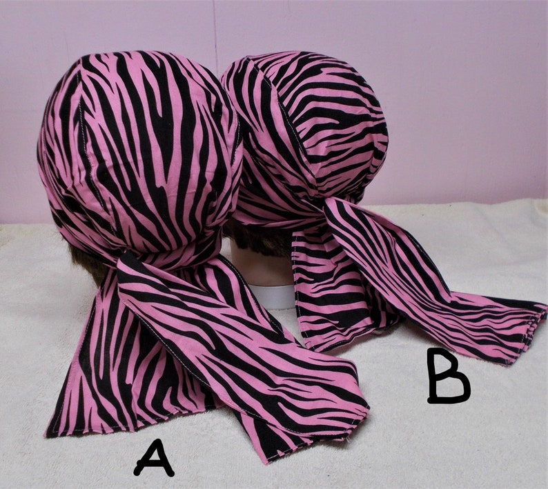 Biker Motorcycle Mens WOMENS PINK ZEBRA Dorag Cotton Durag Sweatbamd Doorag