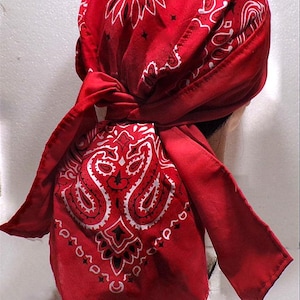 RED BANDANA DOORAG Cotton Dew Rag