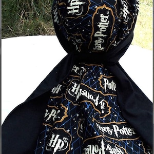Handmade Cotton XLong Durag: Potter Wizard Style, Biker Headwrap