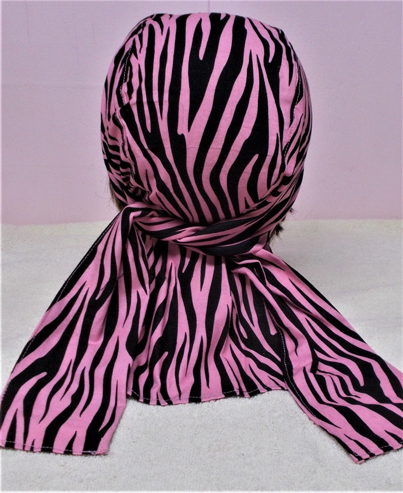 Biker Motorcycle Mens WOMENS PINK ZEBRA Dorag Cotton Durag Sweatbamd Doorag