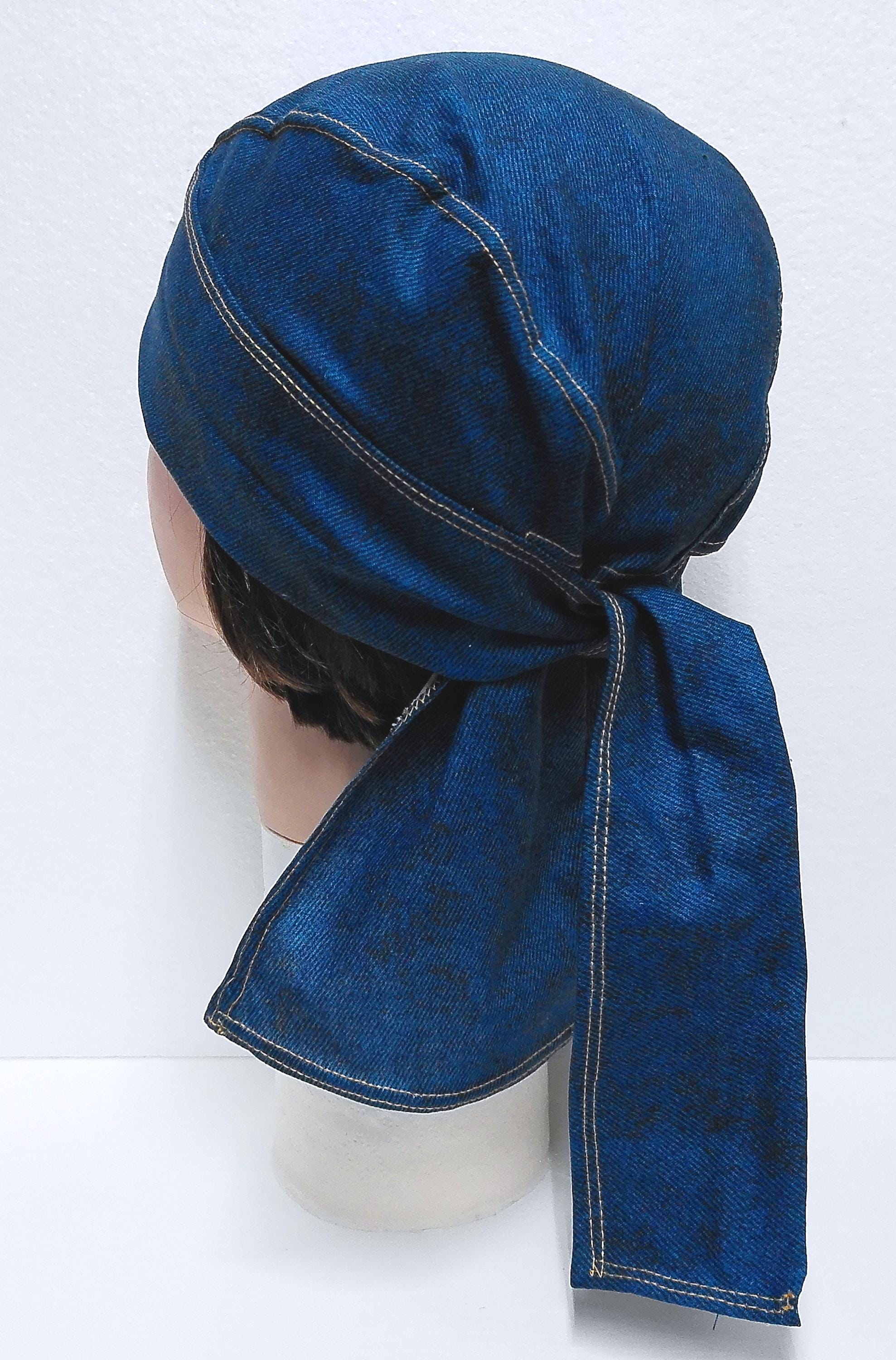 Pattern For Dew Rag DENIM LOOK Mens or Womens Cotton Dew Rag - Etsy