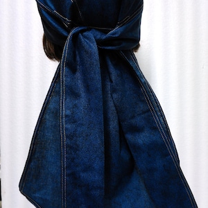 DENIM LOOK SOFT Cotton Xlong Durag Biker Dorag