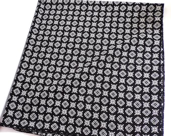 BLACK & WHITE OLD Western Style Design Polyester Silk 30'' x 30'' Bandana Scarf