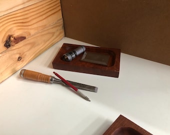 Vassoio raccoglitutto in legno di ciliegio
