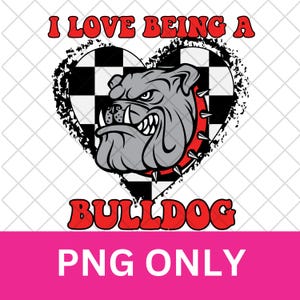 Bulldog Mascot PNG: School Spirit Design (Digital Download)