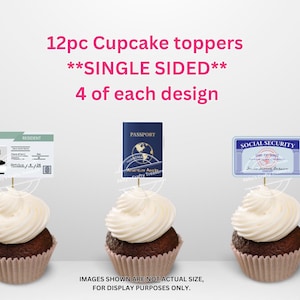 Personalisierte Permanent Resident Cupcake Toppers, Einbürgerungsparty Dekor, Einbürgerungsparty, Green Card Party, legale Aufenthalt