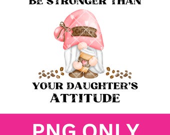 Coffee Gnome PNG: Funny Mothers Day Design (Digital Download)