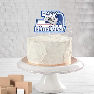 Decorazione per torta di pensionamento, decorazione per festa del postino, postino, postina, messaggero, postino, postino, decorazione regalo di addio