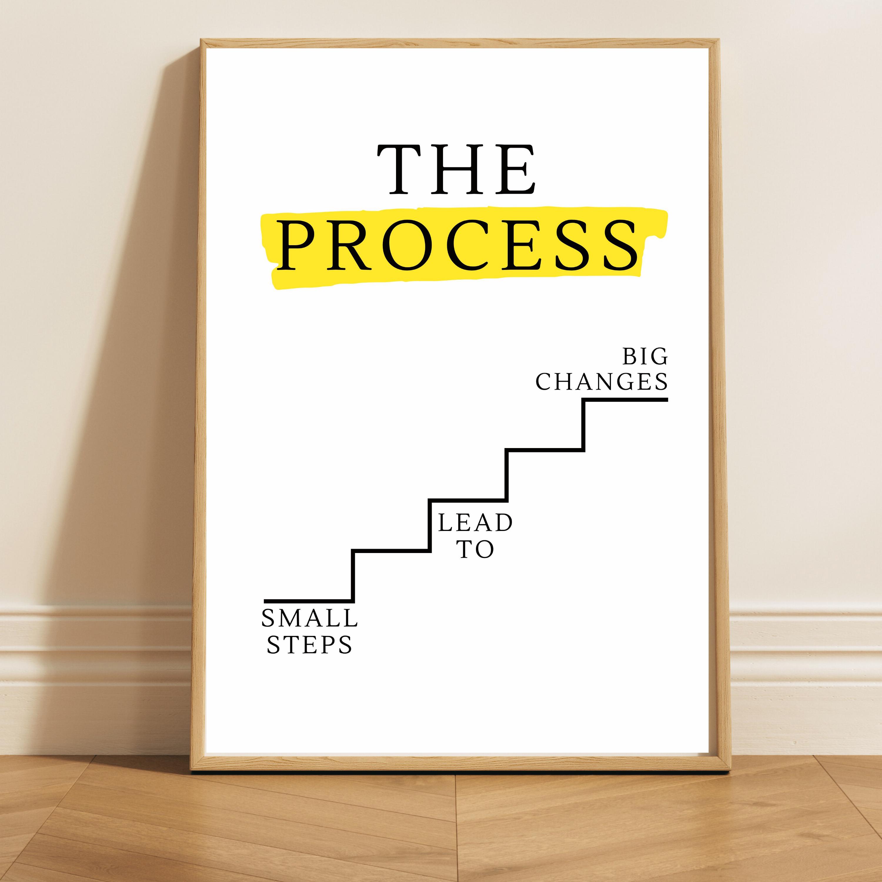 The Process Small Steps Lead to Big Changes Motivational Staircase ...