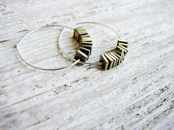 Hematite hoop earrings shop