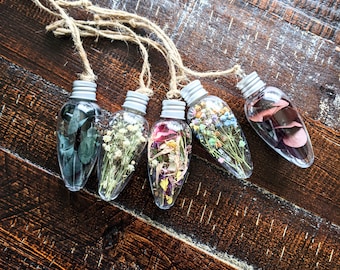 Flower Ornament, Bulb Ornament, Christmas Tree Decorations, Stocking Stuffer, Christmas Ornament, Nature Lover Gifts