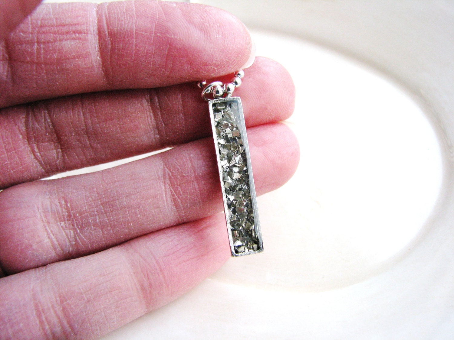 Minimalist Bar Necklace Silver Bar Necklacel Pendant Etsy